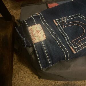 True Religion Womens Dark Blue Denim Jeans